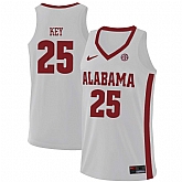 Alabama Crimson Tide #25 Braxton Key White College Basketball Jersey Dzhi,baseball caps,new era cap wholesale,wholesale hats